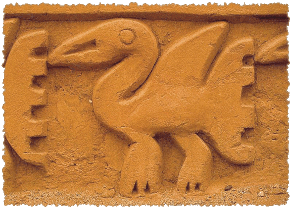 Vogeldecoratie in Chan-chan, hoofdstad van het Chimú-rijk -|- Foto: De Pre-Inka beschaving