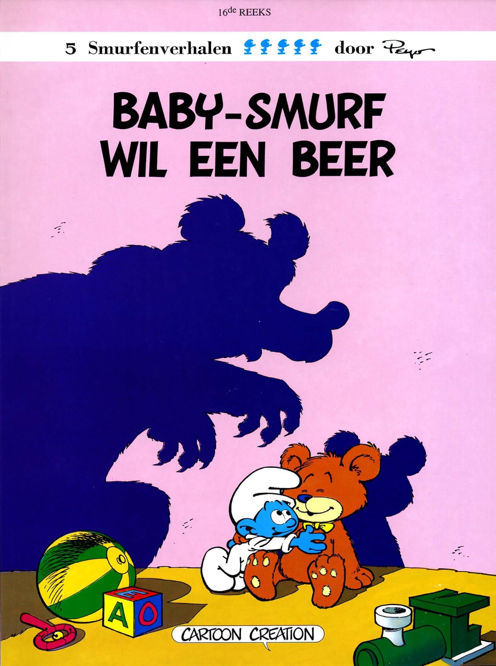 Baby-Smurf wil een beer